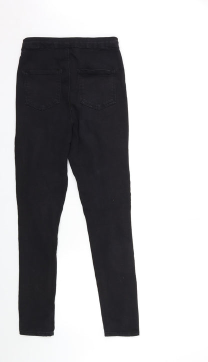PRETTYLITTLETHING Womens Black  Denim Skinny Jeans Size 10 L29 in