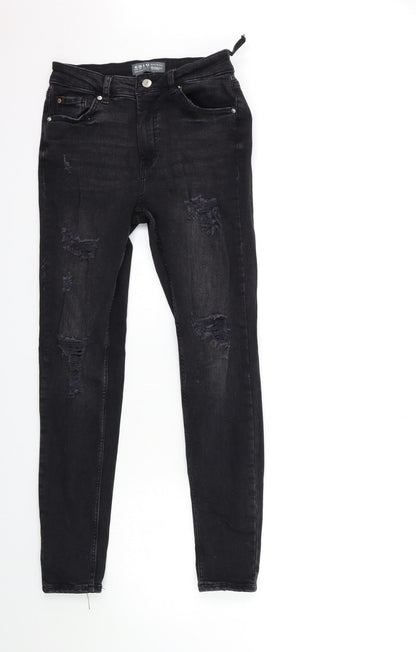 Denim & Co. Womens Black  Denim Skinny Jeans Size 10 L27 in