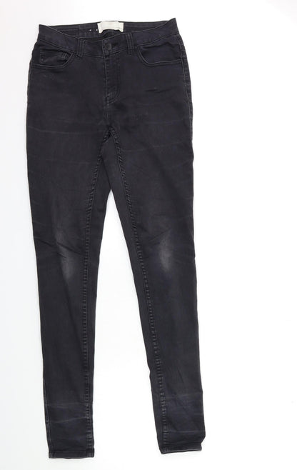 Womens UK Size M Pieces Regular Fit Skinny Black Jeans