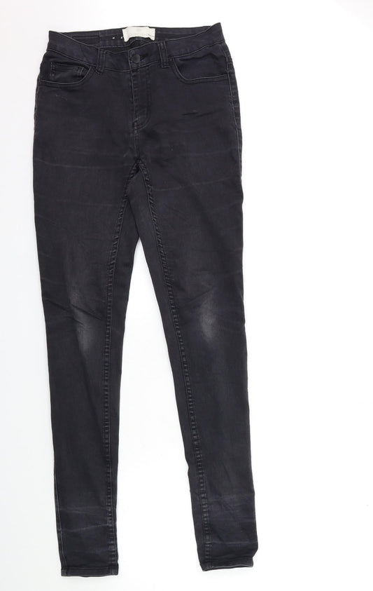 Womens UK Size M Pieces Regular Fit Skinny Black Jeans
