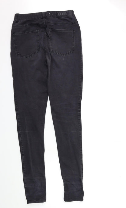 Womens UK Size M Pieces Regular Fit Skinny Black Jeans