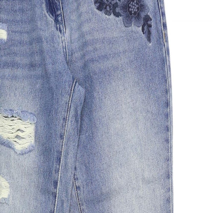 NEXT Womens Blue Floral Denim Skinny Jeans Size 6 L29 in