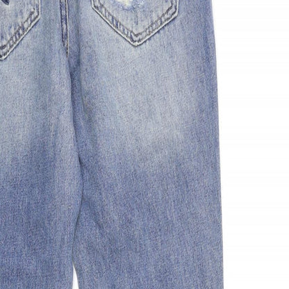 NEXT Womens Blue Floral Denim Skinny Jeans Size 6 L29 in