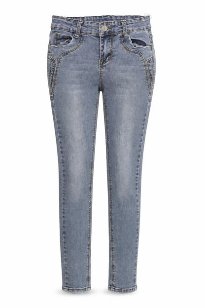 Womens Beige  Denim Skinny Jeans Size 23 in L28 in