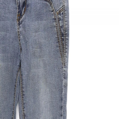 Womens UK Size 23 in Preworn Regular Fit Skinny Beige Jeans