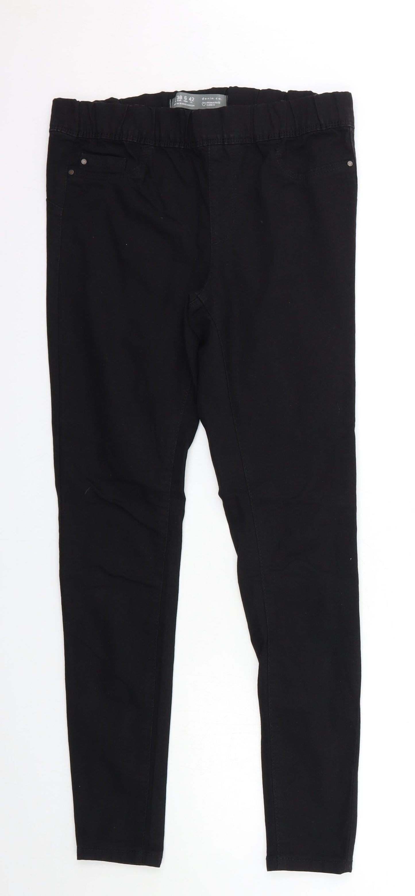 Denim & Co. Womens Black  Denim Jegging Jeans Size 10 L29 in