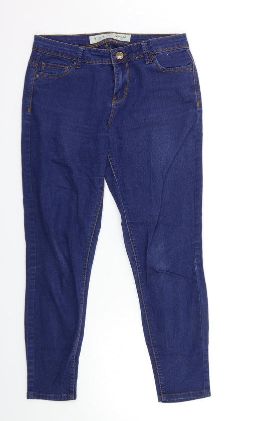 Denim & Co. Womens Blue  Denim Skinny Jeans Size 10 L25 in