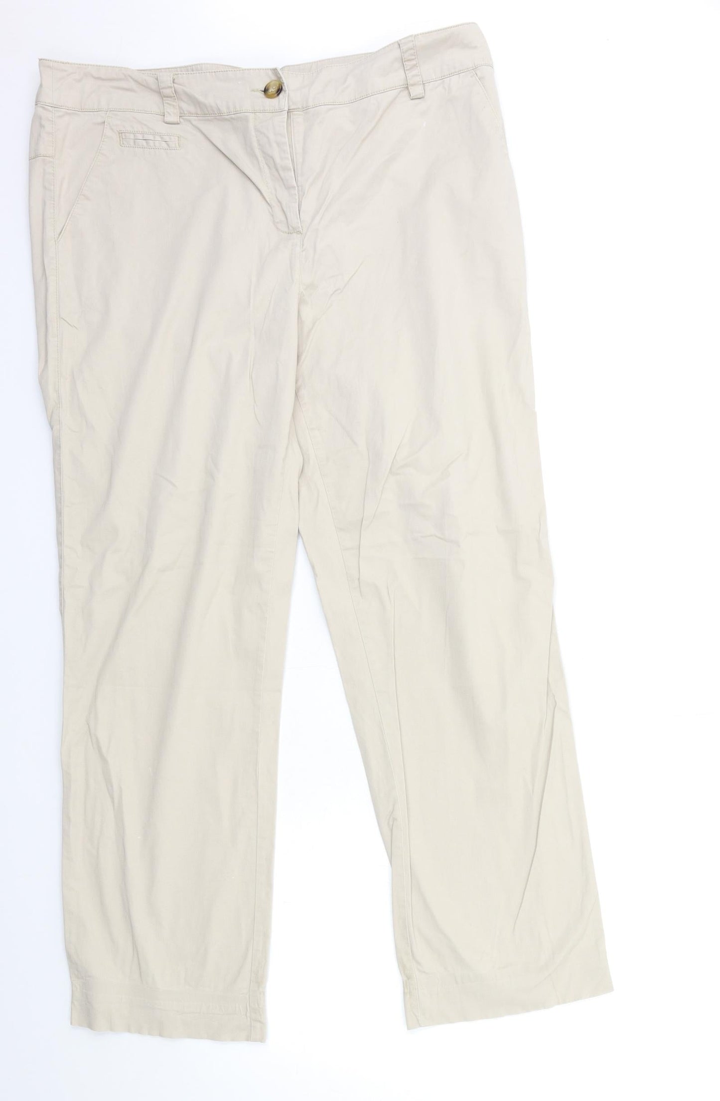 Womens UK Size 36 in Preworn Regular Fit Chino Beige Trousers