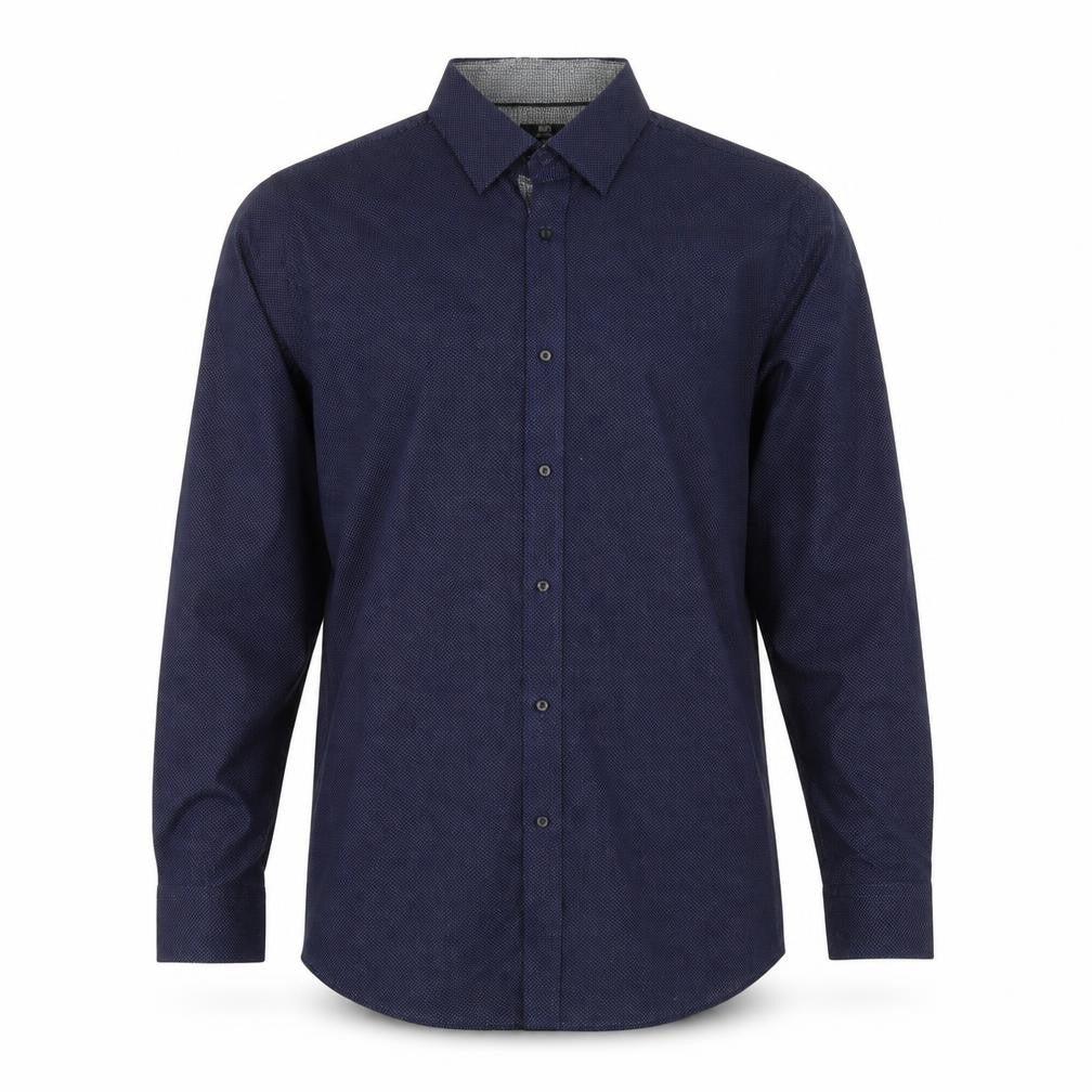 F&F Mens Blue Polka Dot   Button-Up Size 16