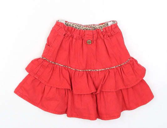 TU Girls Red   A-Line Skirt Size 5 Years