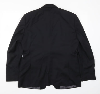 AR Red Mens Black Striped  Jacket Suit Jacket Size 44