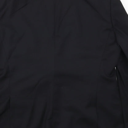 AR Red Mens Black Striped  Jacket Suit Jacket Size 44