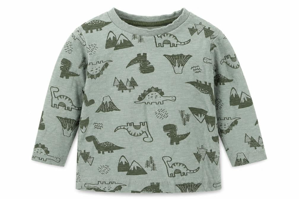 Matalan Boys Green   Basic T-Shirt Size 9-12 Months  - Dinosaurs