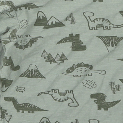 Matalan Boys Green   Basic T-Shirt Size 9-12 Months  - Dinosaurs