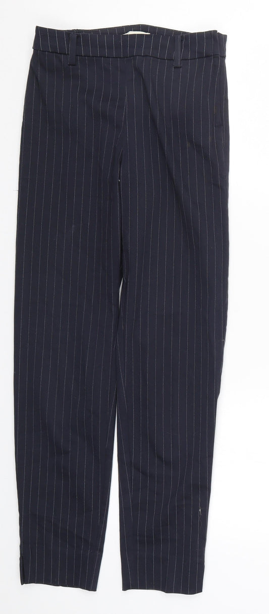 Womens UK Size 4 H&M Regular Fit Bloomer Blue Trousers