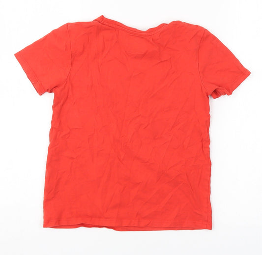 George Boys Red   Basic T-Shirt Size 7-8 Years  - Santa's Favourite