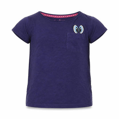 F&F Girls Blue   Basic T-Shirt Size 2-3 Years  - Pocket Eyes