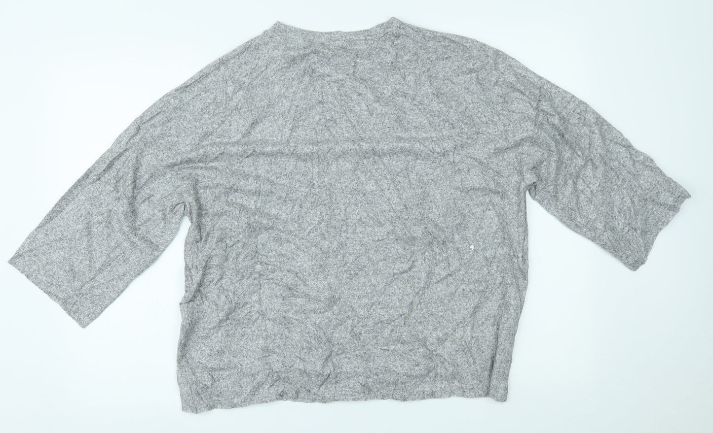 Womens UK Size L Zara Grey Basic Blouse