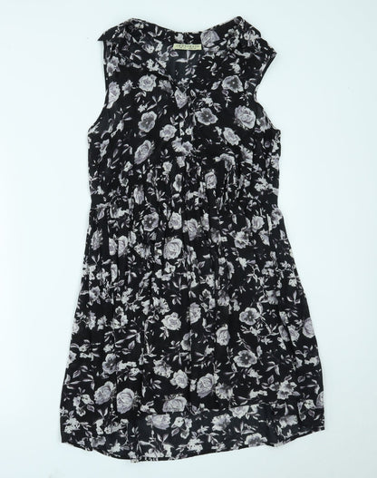 Innocence Womens Black Floral  A-Line  Size 10