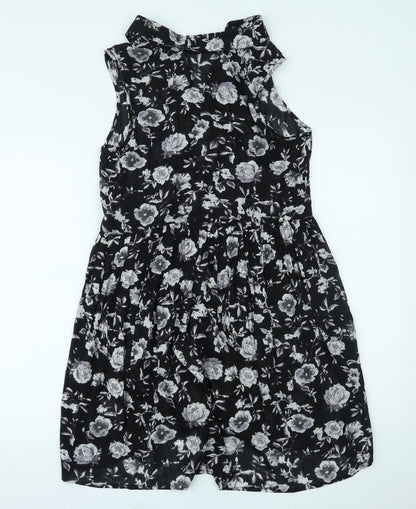 Innocence Womens Black Floral  A-Line  Size 10