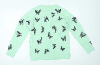 Womens UK Size 10 Marks and Spencer Green Basic Blouse