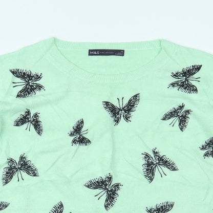 Womens UK Size 10 Marks and Spencer Green Basic Blouse