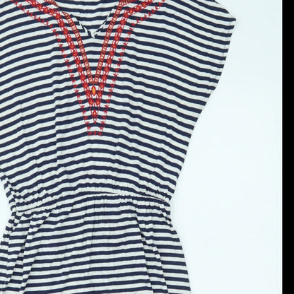 George Womens Blue Striped  Fit & Flare  Size 12