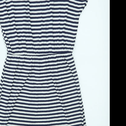 George Womens Blue Striped  Fit & Flare  Size 12