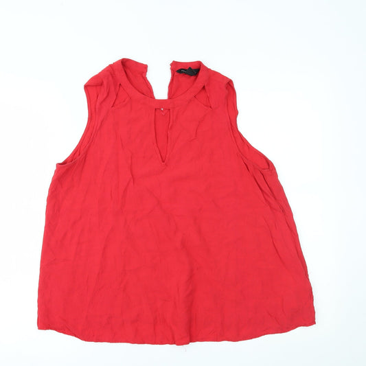 Womens UK Size 12 New Look Red Basic Tank