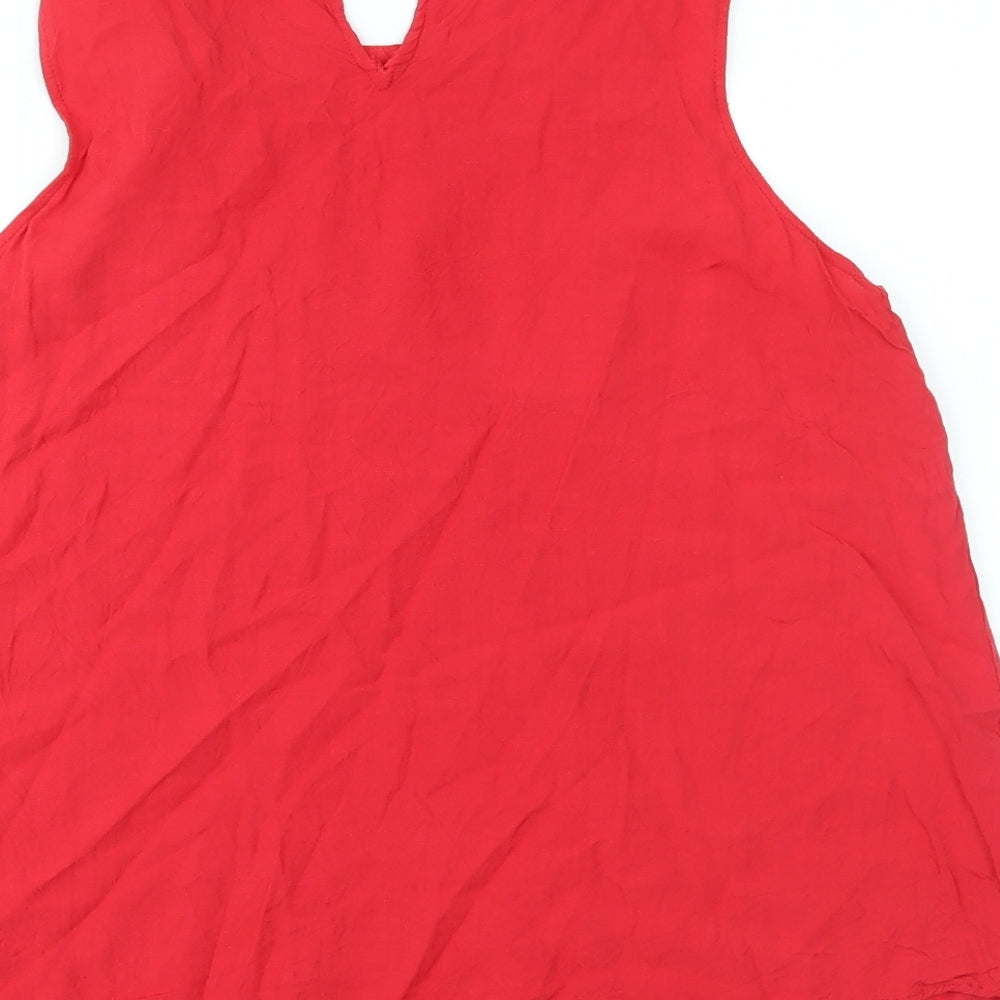 Womens UK Size 12 New Look Red Basic Tank
