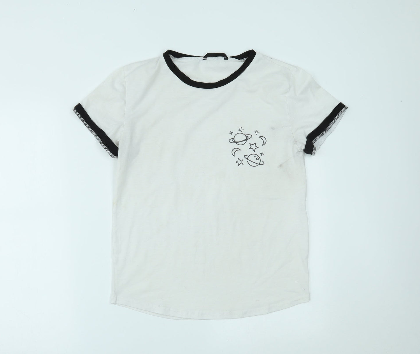 SheIn Womens White   Basic T-Shirt Size S