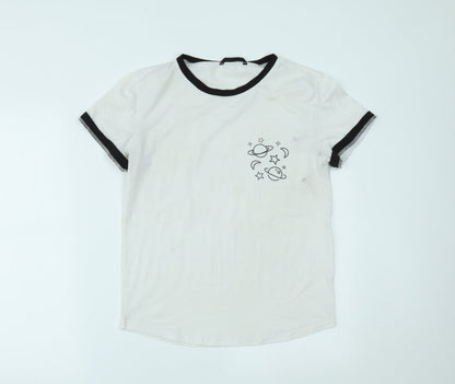 SheIn Womens White   Basic T-Shirt Size S