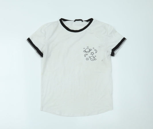 SheIn Womens White   Basic T-Shirt Size S