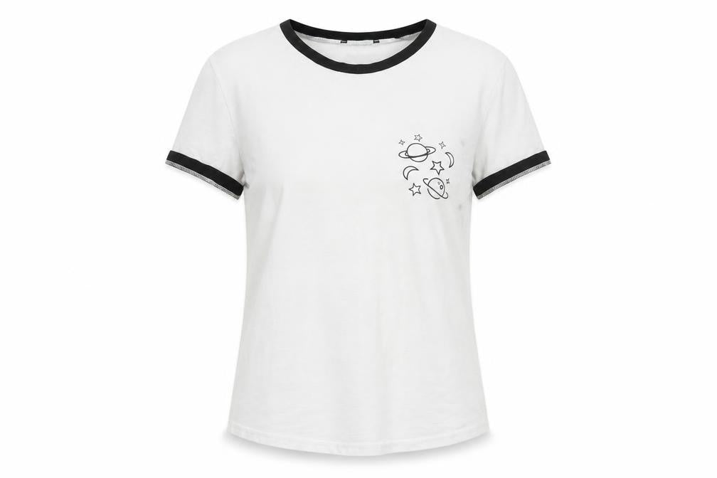 Womens UK Size S SheIn White Basic T-Shirt