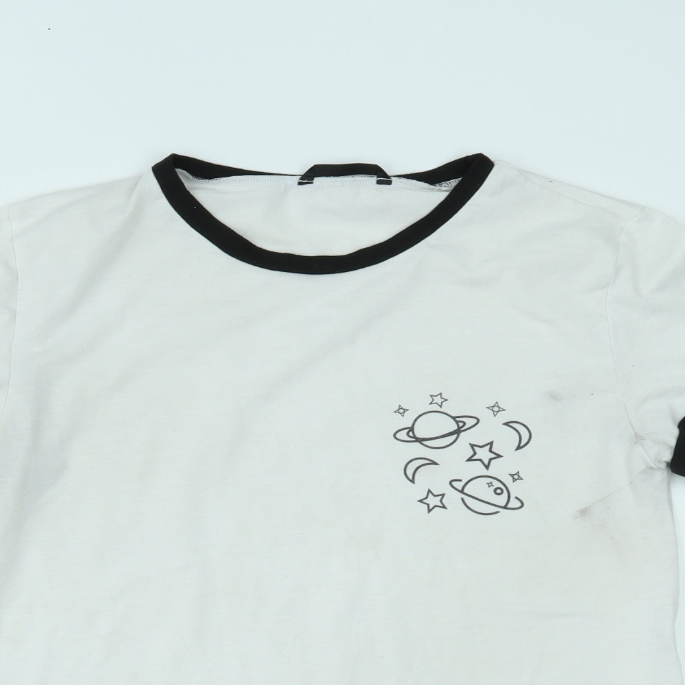 SheIn Womens White   Basic T-Shirt Size S