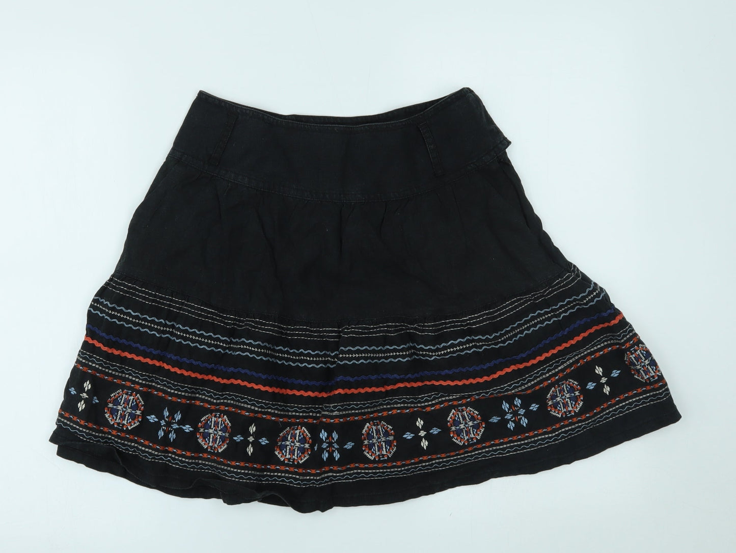 NEXT Womens Black   Pleated Skirt Size 8