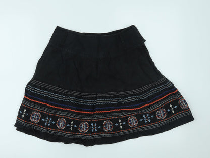 NEXT Womens Black   Pleated Skirt Size 8