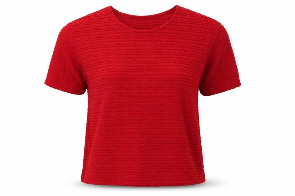 Womens UK Size M Bonmarché Red Basic T-Shirt