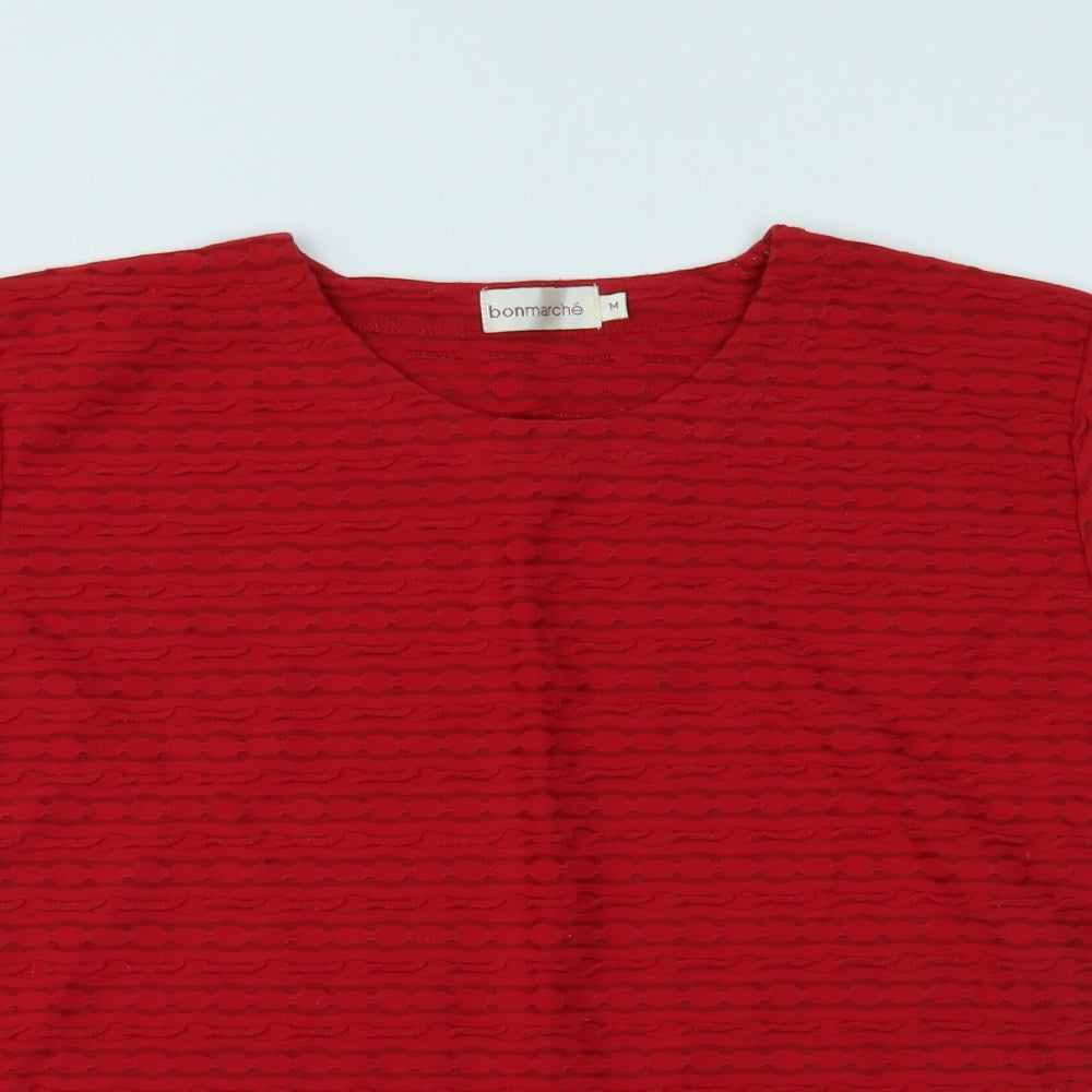 Bonmarché Womens Red   Basic T-Shirt Size M