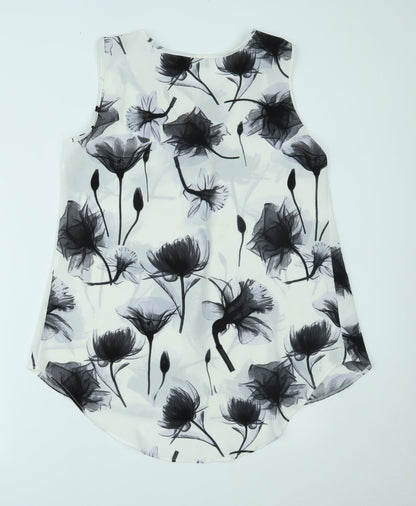 Womens UK Size 14 Saloos White Basic Tank