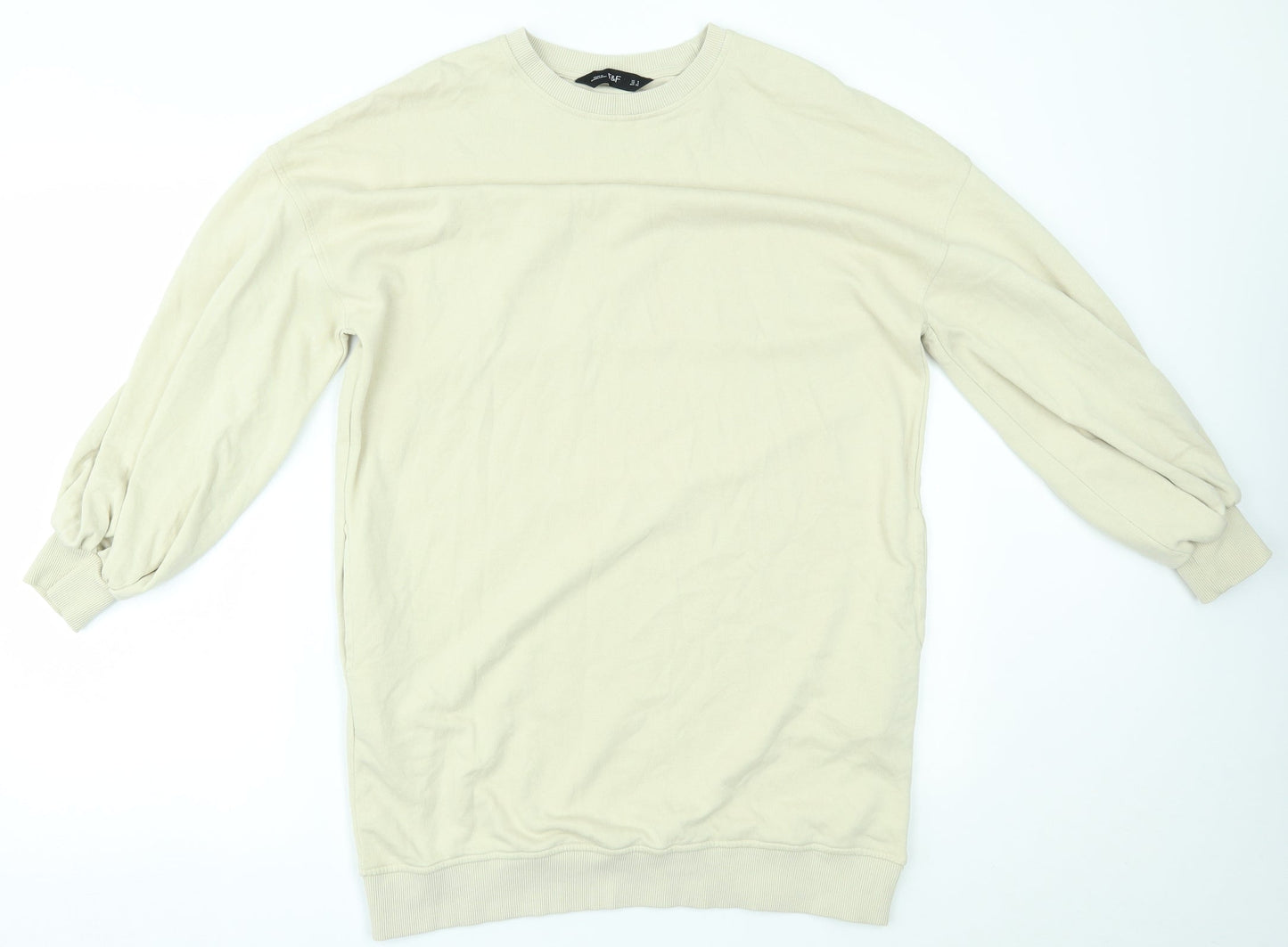 F&F Womens Beige   Jumper Dress  Size 8