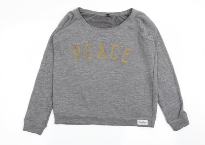 Womens UK Size S Preworn Grey Pullover Jumper