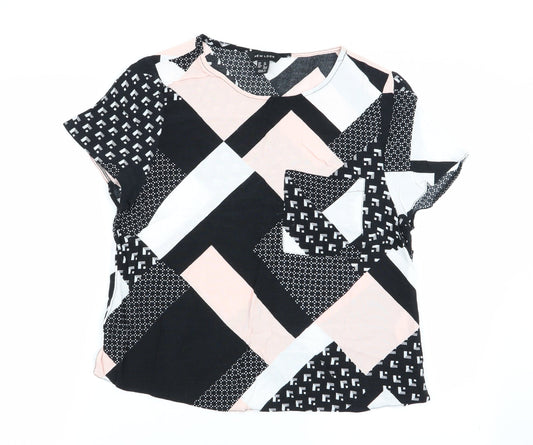 Womens UK Size 10 New Look Multicoloured Basic Blouse