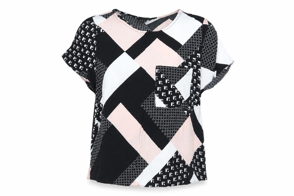 Womens UK Size 10 New Look Multicoloured Basic Blouse