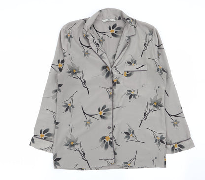 Womens UK Size 8 TU Grey Basic Button-Up