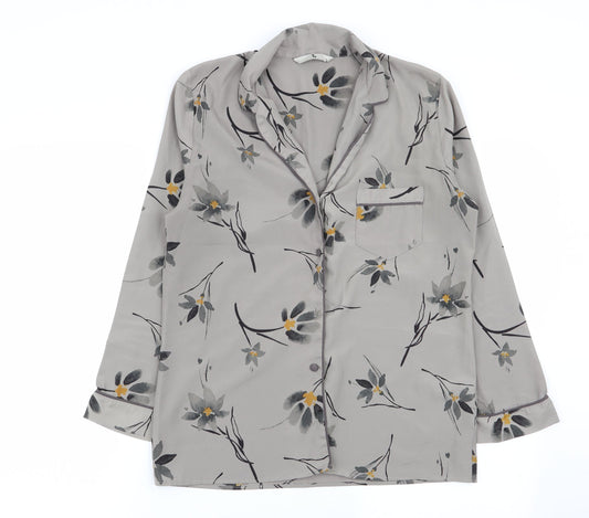 Womens UK Size 8 TU Grey Basic Button-Up