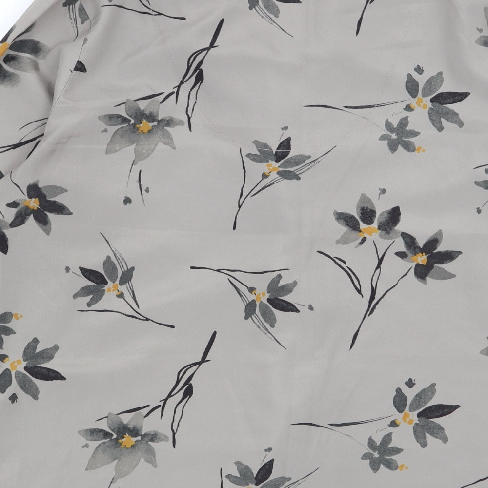 Womens UK Size 8 TU Grey Basic Button-Up