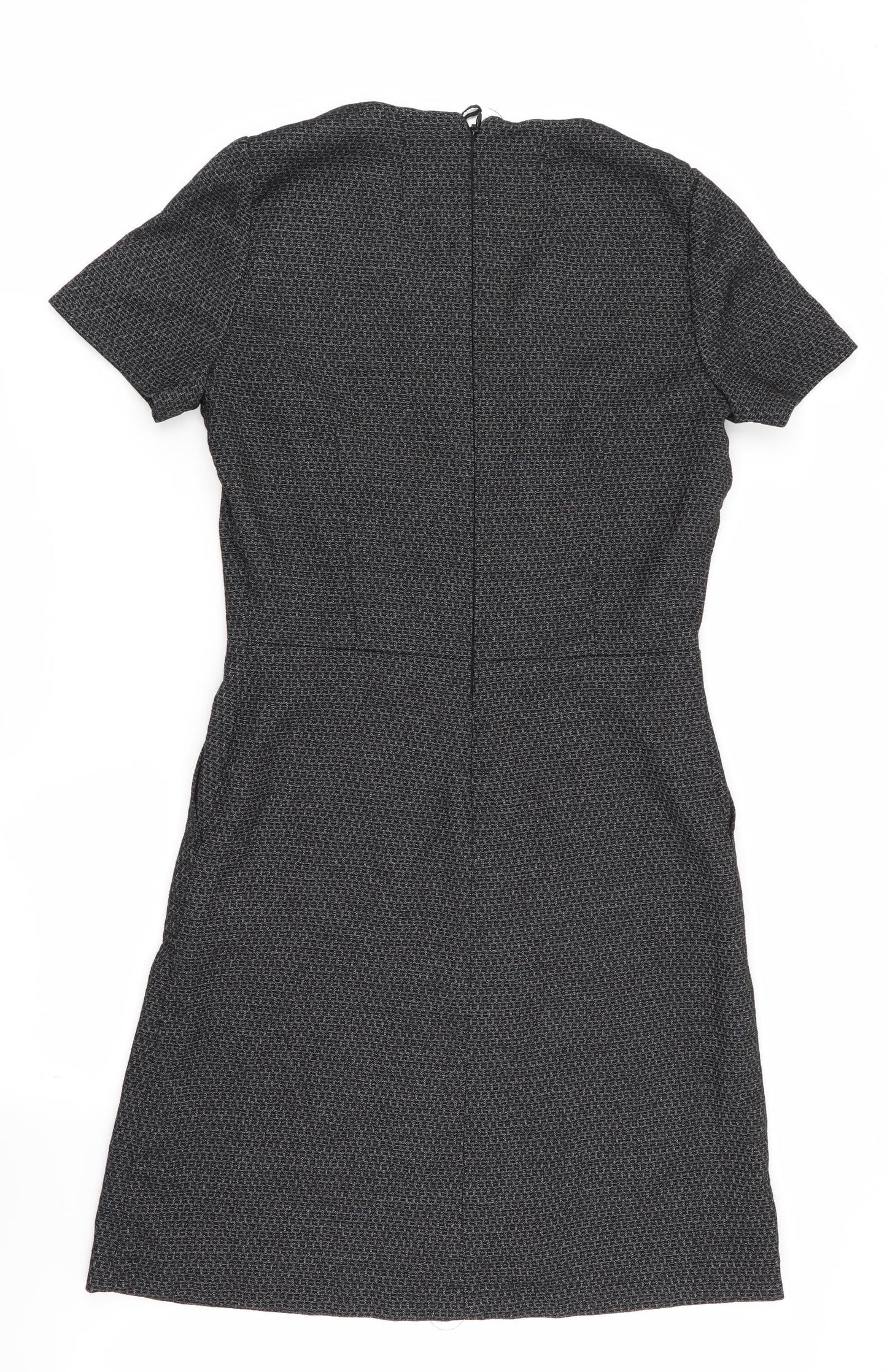 NEXT Womens Black Geometric  Fit & Flare  Size 8