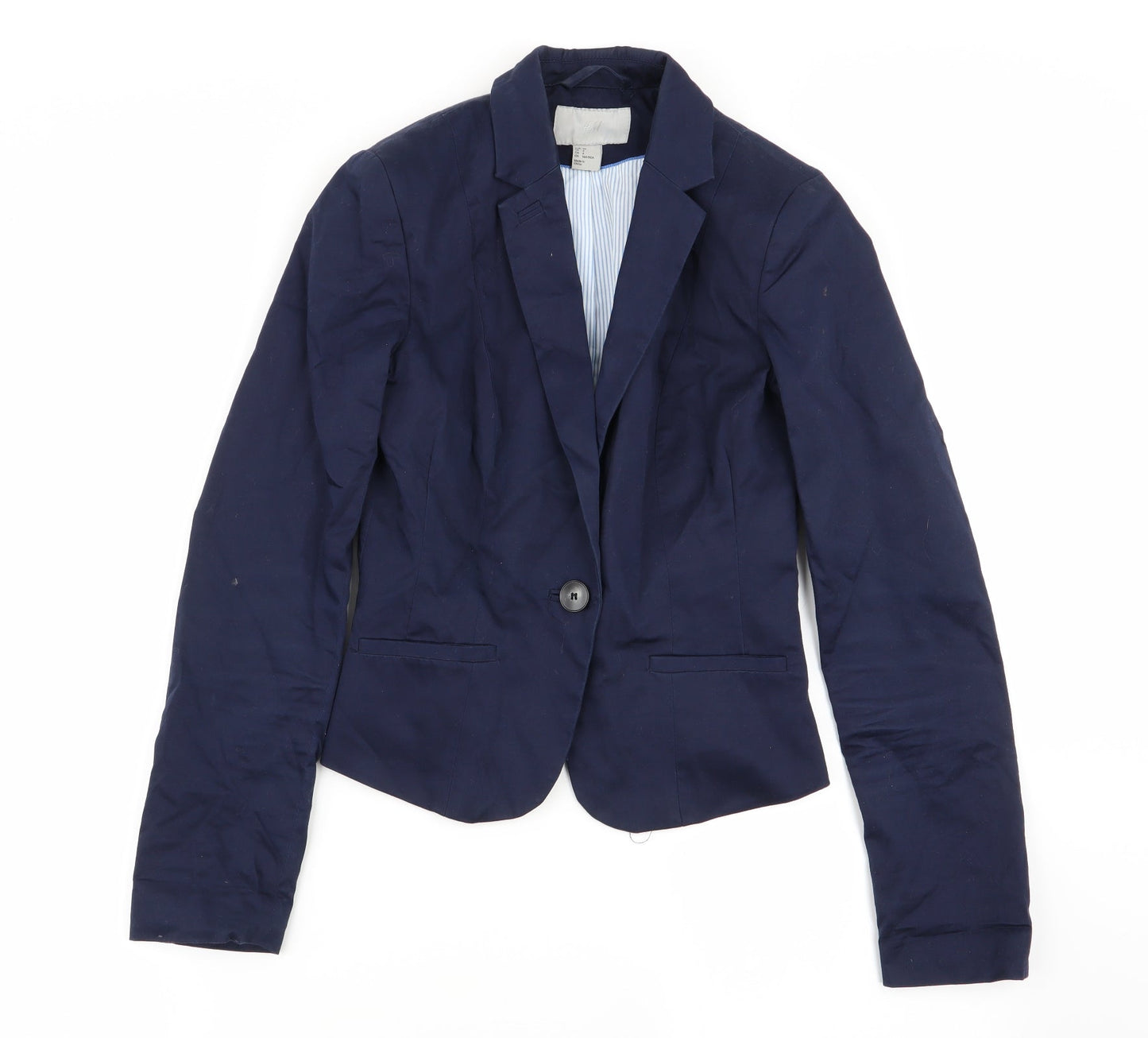 H&M Womens Blue   Jacket Blazer Size 6