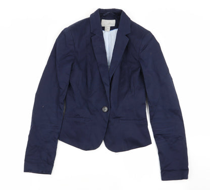 H&M Womens Blue   Jacket Blazer Size 6